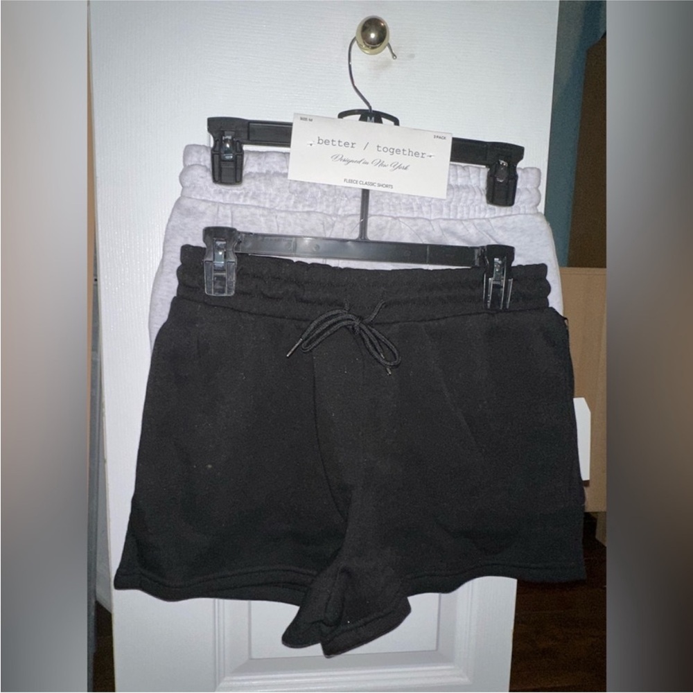 NWT Better Together Women's Black and Gray DUO Shorts SET (size: SMALL)